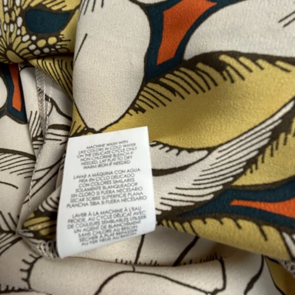 Cabi Sequel Blouse Womens Floral V-Neck Top Medium Long Sleeve Yellow Style 3954 - Picture 9 of 9